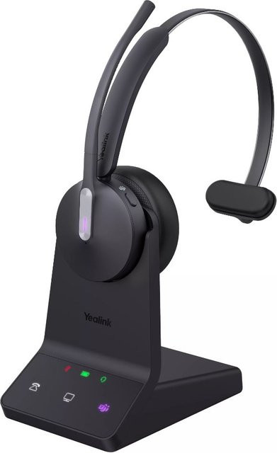 Yealink WH64 Workstation Mono Kabelloses DECT und Bluetooth On-Ear Headset für Microsoft Teams in Schwarz - Bild 1