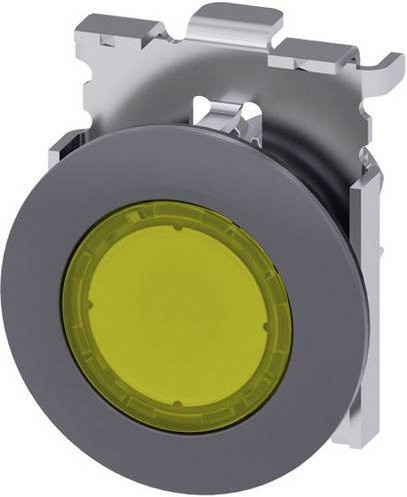 Siemens Leuchtdrucktaster 3SU1061-0JB30-0AA0 mit Metall-Frontring, rund, Sandgrau und Gelb - Bild 1