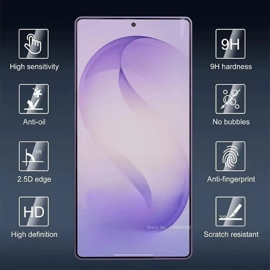 2 Stück Displayschutz aus gehärtetem Glas für Samsung Galaxy S26 S25 S24 S23 S22 S21 Ultra Plus FE, transparent und kratzfest - Bild 3