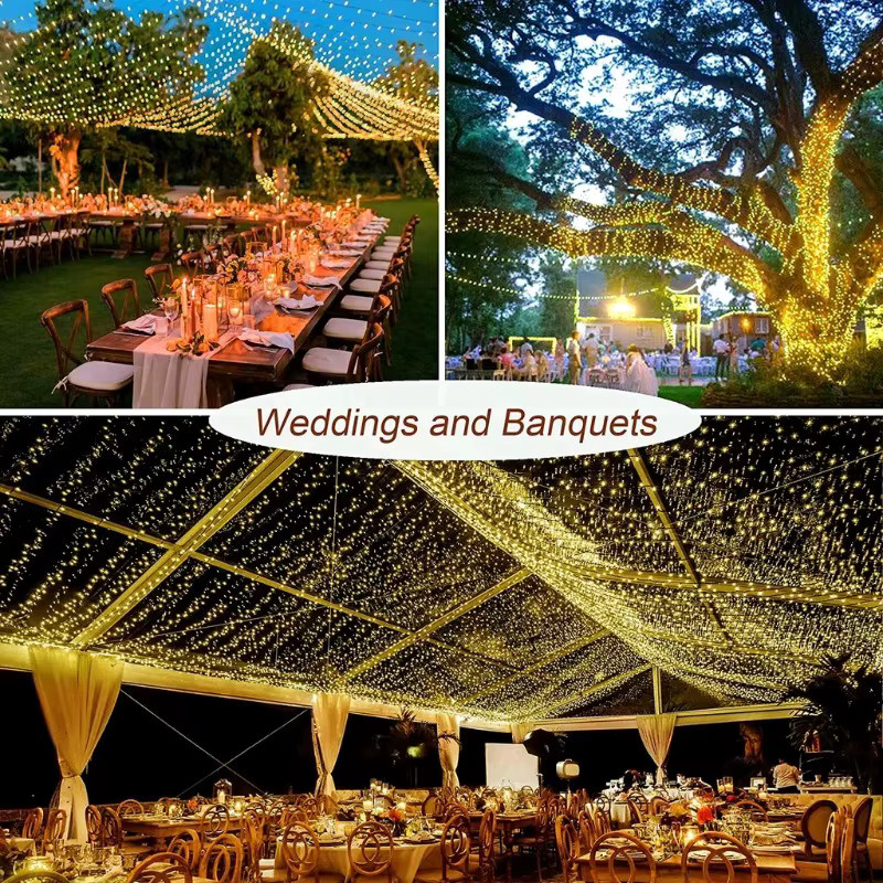 ZTree Solar-Außenleuchten RGB Multicolour Wasserdichte Solar-Lichterkette mit 8 Modi für Garten, Hochzeit und Weihnachten, Schwarz - Bild 3