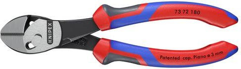 Knipex TwinForce Hochleistungs-Seitenschneider aus Chrom-Vanadium-Stahl in Schwarz, Länge: 180 mm - Bild 1