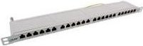INLINE Patch Panel RJ-45 x 24 Ethernet LAN, Hellgrau RAL 7035, 0.5U, Breite: 48.3 cm (19 Zoll) - Bild 1