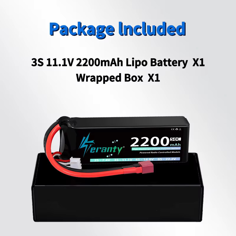 TERANTY 3S 2200mAh Lipo Batterie, 11,1V 50C/100C, mit XT60 Stecker - Bild 6