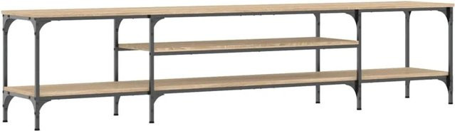 vidaXL TV-Schrank im Industrial Style aus Holzwerkstoff und Eisen in Braun, B/T/H: 201 x 35 x 45 cm - Bild 1
