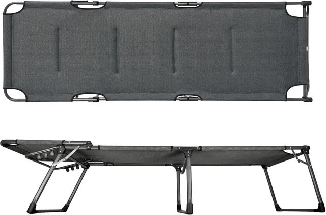osoltus Sonnenliege XXL Soft Touch Dreibeinliege aus Textilene in Softgrau mit Aluminiumgestell - Bild 1