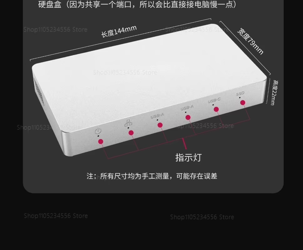 Thunderbolt 3/4/5 Internes SSD-Festplattengehäuse und externes Erweiterungsdock mit DisplayPort für 4K 144Hz in Silber - Bild 2