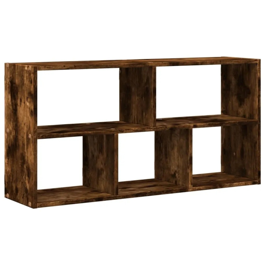 vidaXL Wandregal Cube in Räuchereiche, Farbe Braun, B/T/H: 100 x 25 x 50 cm - Bild 2