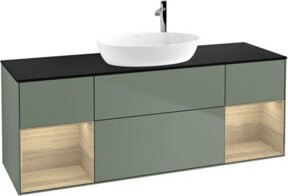 V&B Waschtischunterschrank Finion in Eiche mit lackierter Oberfläche, Breite: 160 cm, Tiefe: 50,1 cm, Höhe: 50,1 cm - Bild 1