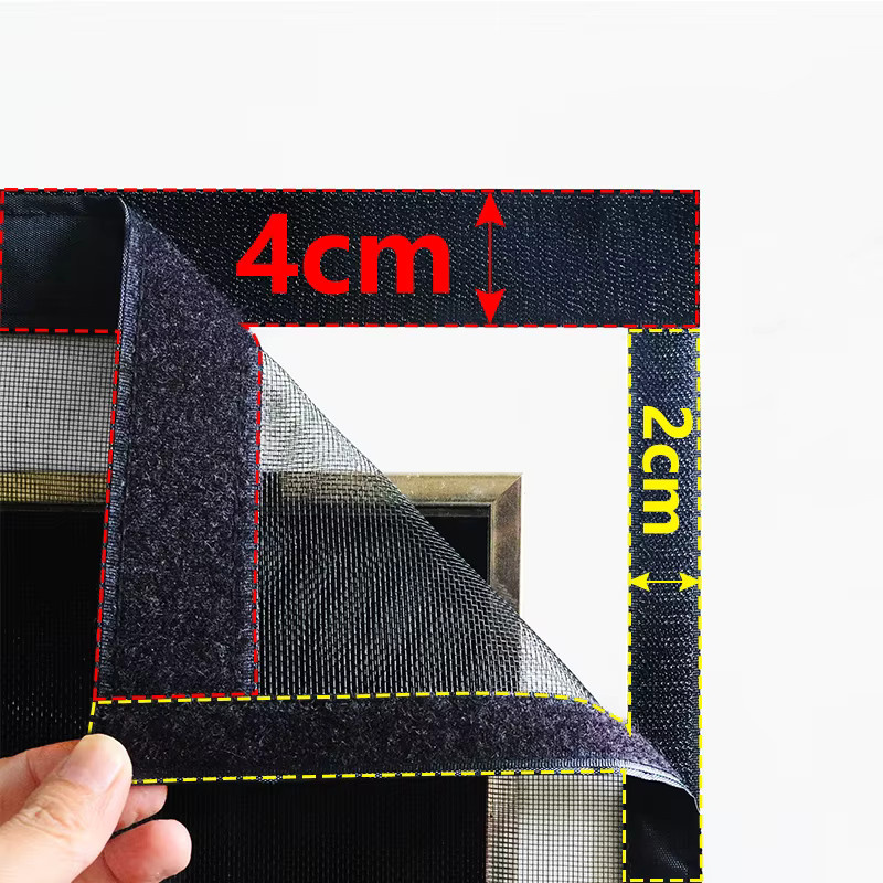 DTGJ Magnetisches Türgitter-Moskitonetz in Schwarz als automatischer Insektenschutz-Schließvorhang - Bild 2