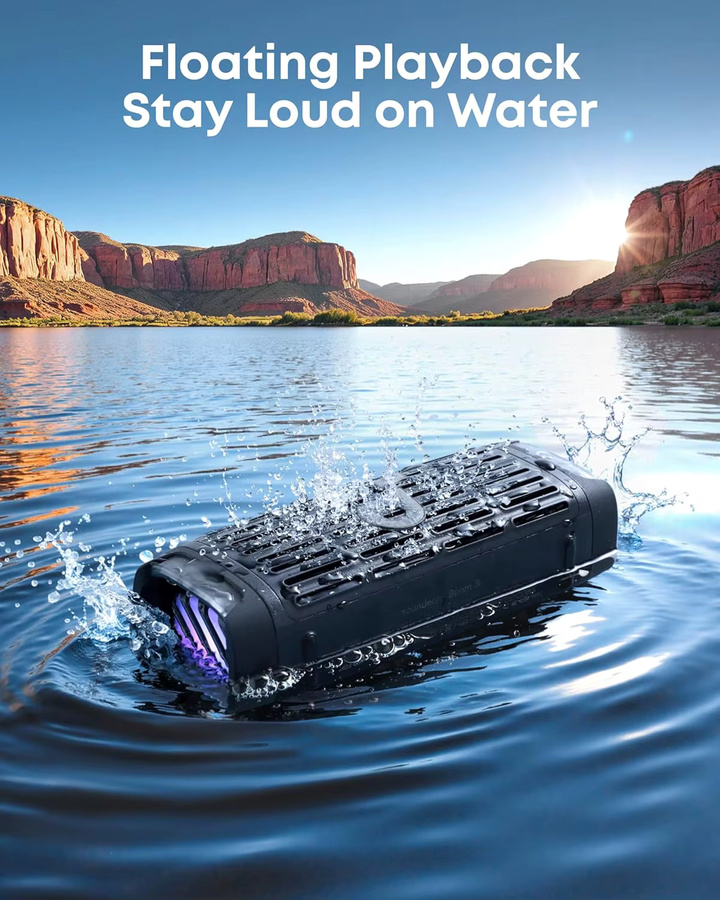 Anker Soundcore Boom 3i Kompakter Outdoor-Lautsprecher in Schwarz mit 50 W, IP68 wasserdicht und salzwasserbeständig, Bluetooth 5.3, 16 Stunden Akkulaufzeit - Bild 3