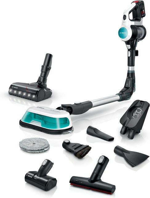Bosch BKS71HYG3 Akku-Stielstaubsauger in Weiß mit HEPA- und Mikrofilter sowie LED-Scheinwerfer - Bild 1