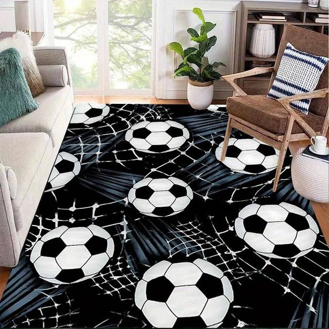 Rutschfeste Fußball-Themenmatte von Lodestar in Mehrfarbig, B/B: 60 x 90 cm - Bild 1