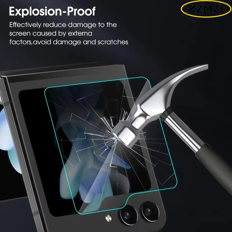 3er-Pack Samsung Galaxy Z Flip 5/6/7/7 FE Schutzglas für das Außendisplay, transparentes HD gehärtetes Glas mit Anti-Kratz-Schutz - Bild 4