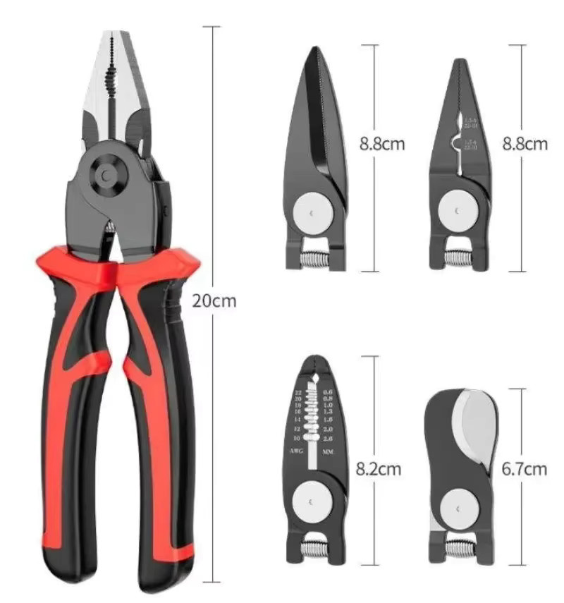 ZEXEF Multifunktionsset Drahtzange mit austauschbarem Abisolierer, Schneider und Crimper für Elektriker - Bild 2