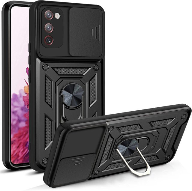 Magnetische Ring Halter Schutzhülle für Samsung Galaxy S20 FE in Schwarz und Grün - Bild 1