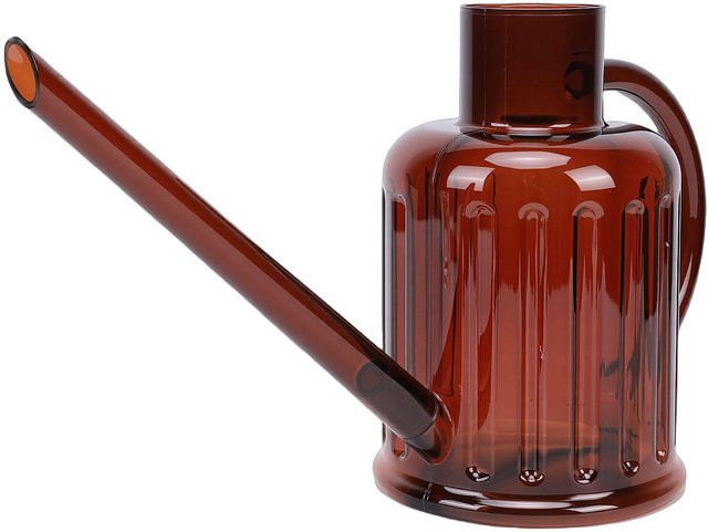 Koogeelife Gießkanne aus Kunststoff mit langem Ausguss, 1 Liter, transparent-braun - Bild 1