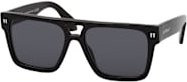 Off-White OERI133 Sonnenbrille, Quadratisch, Vollrand, Kunststoff, Unisex, black grey - Bild 1
