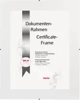 Hama Bilderrahmen Clip-Fix für A4, weiß, transparent, B: 21 cm, H: 29,7 cm - Bild 1