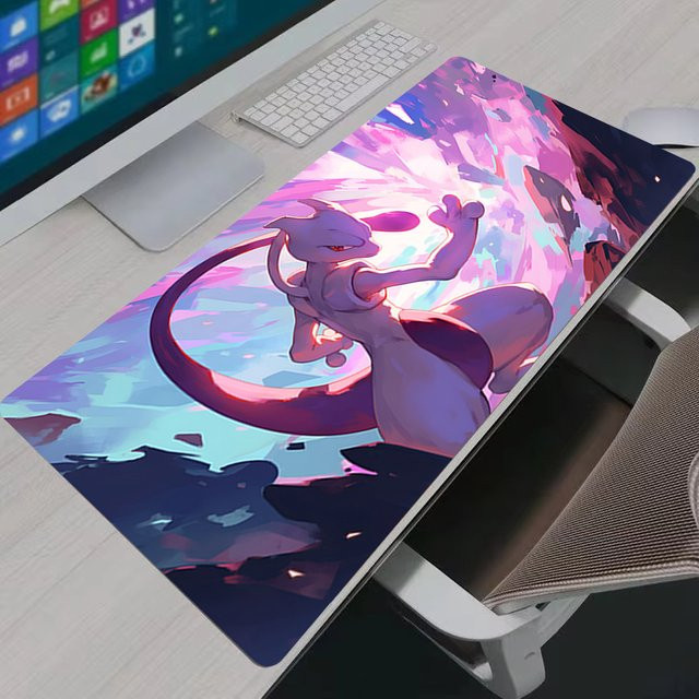Bandai Mewtwo Gamer Mauspad XXL Multicolour Schreibtischunterlage für PC und Laptop - Bild 1
