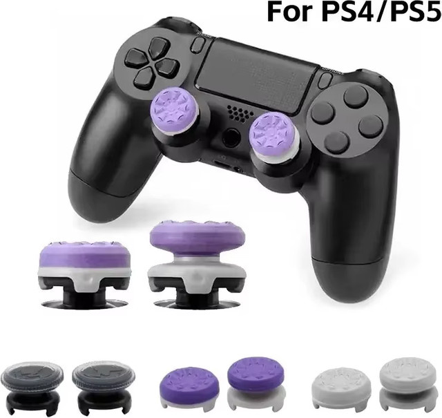 DATA FROG Hochleistungs-Analogstick Freek Galaxy für PS4 und PS5 in Weiß und Lila für FPS Shooter - Bild 1