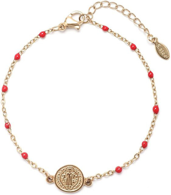 ZMZY Medaillenarmband Edelstahl, Bunt, Unisex - Bild 1