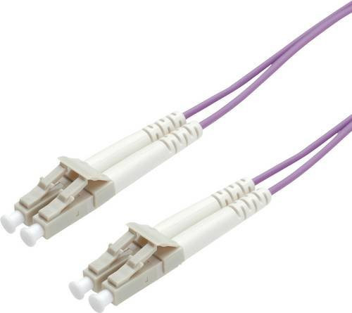 Roline Glasfaser LWL Anschlusskabel OM4 Multimode Violett 2,00 m mit 1x LC-Stecker auf 1x LC-Stecker 50/125 µm - Bild 1