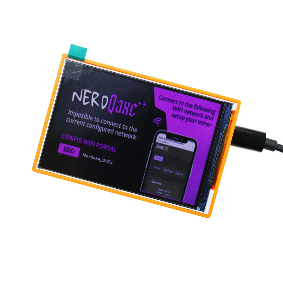 Bitsoloplayer 3,5-Zoll-Touch-Display in Orange für NerdQaxe++ Bitcoin Miner - Bild 2