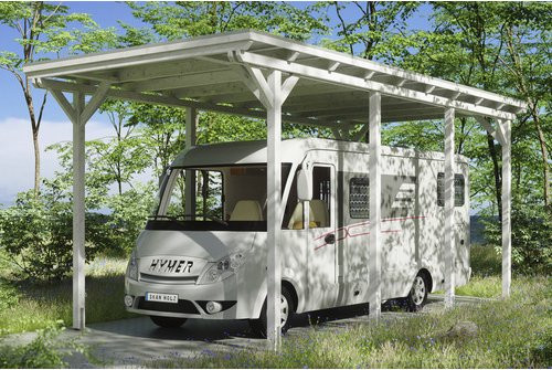 SKANHOLZ Carport Emsland 2 in Weiss, B/T: 404 x 846 cm, Firsthöhe: 372 cm - Bild 1