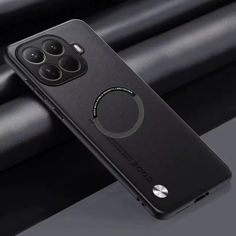 Xiaomi Business Luxus Handyhülle aus Carbonfaser und Leder für Xiaomi 15T Pro, 14T, 13T und 13 Lite in Schwarz mit magnetischem Kameraschutz und stoßfester Abdeckung - Bild 2