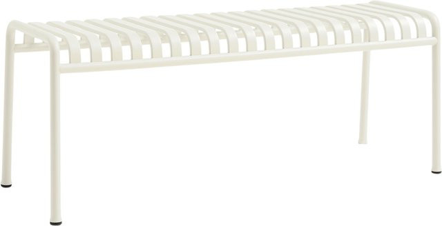 HAY Palissade Bench Gartenbank aus pulverbeschichtetem Stahl in Weiß - Bild 1
