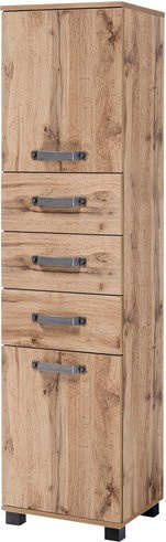 Schildmeyer Hochschrank Milan in Braun mit Soft-Close-Türen und Regalböden, B/H/T: 40 x 163,7 x 32 cm - Bild 1