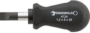 Stahlwille Vergaserschraubendreher DRALL mit 0,6 mm x 3,5 mm Klinge und 25 mm Klingenlänge in Schwarz - Bild 1