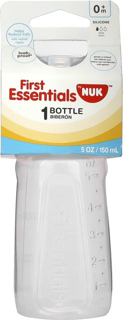 NUK First Essentials Babyflasche mit Standardhals, weiß und transparent, 150 ml - Bild 1