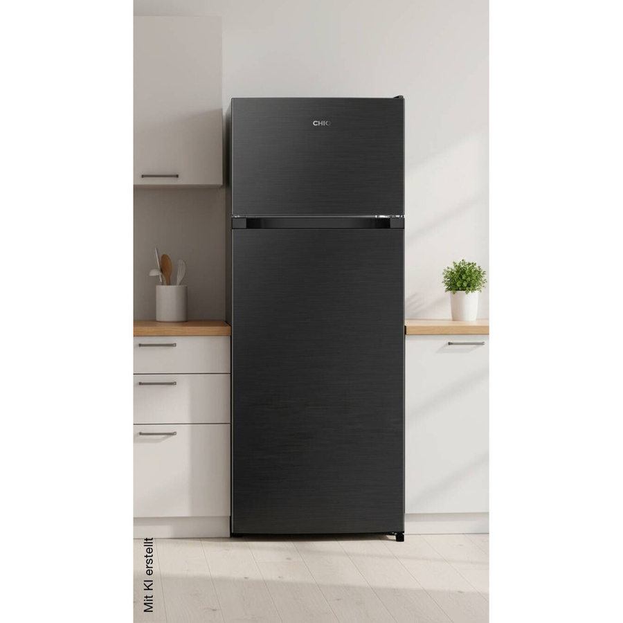 CHiQ Kühl-Gefrierkombination PTM211DGD in Schwarz Inox, B/H/T: 54,5 x 143 x 55,5 cm - Bild 3