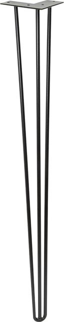 Wagner Möbelbein Hairpin aus Stahl in Schwarz Matt, Höhe: 86 cm - Bild 1