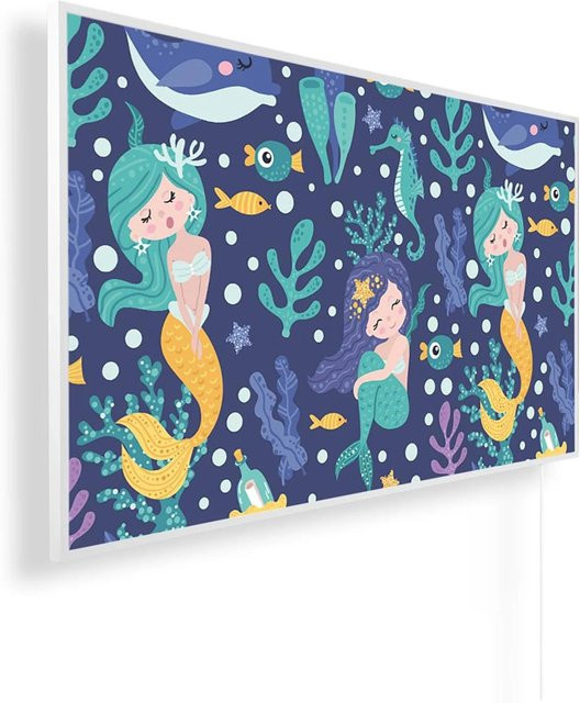 Könighaus Infrarotheizung Meerjungfrau Kinderzimmer Edition, 1.000 W, Weiß/Multicolor - Bild 1