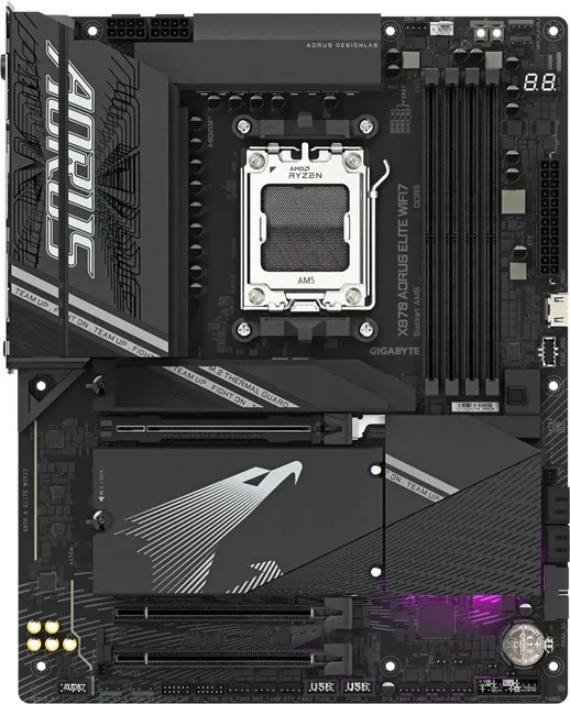 Gigabyte X870 A ELITE WIFI7 ATX Mainboard Sockel AM5 DDR5 Schwarz - Bild 2