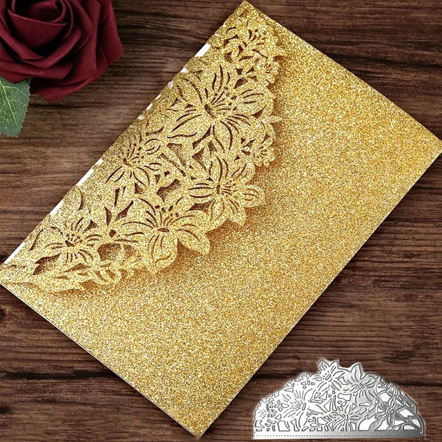 Metall Lilie Prägeform und Schablone für Scrapbooking, DIY Schneidwerkzeug für Papier und Kartenbasteln - Bild 1