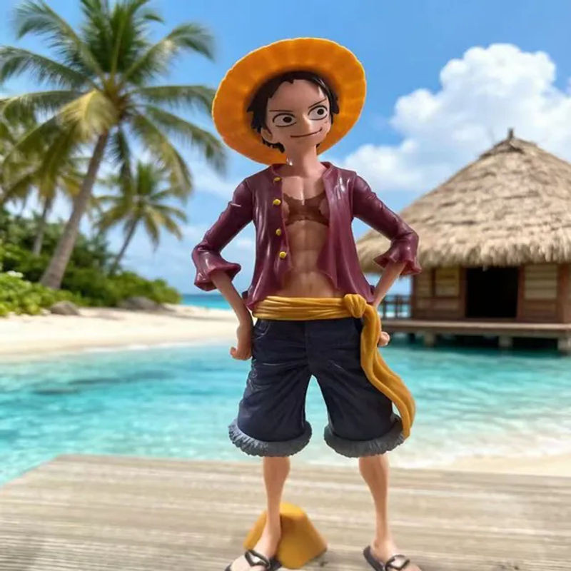 Bandai One Piece Anime-Figur Luffy mit drei austauschbaren Gesichtern, mehrfarbig, Höhe: 27 cm - Bild 1