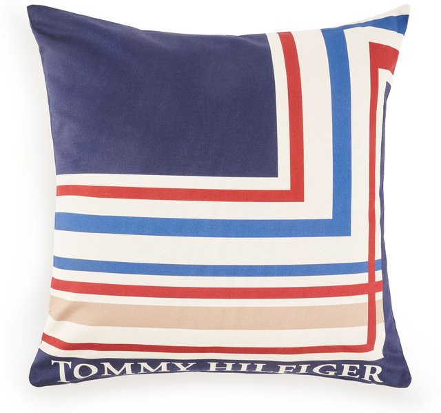 Tommy Hilfiger Kissenhülle FRAME in Blau mit Grafikprint aus Baumwolle, B/B: 40 x 40 cm - Bild 1