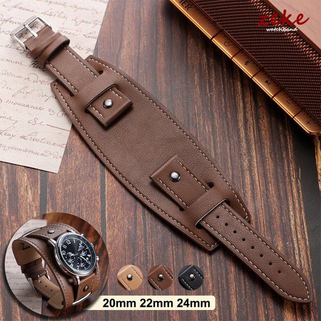 crazyband Uhrenarmband Rindsleder, Herren, Schwarz - Bild 1