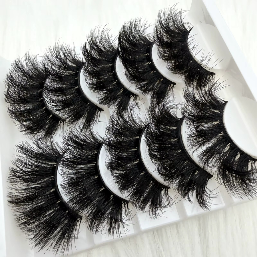 JIEFUXIN Künstliche Wimpern, Black, 5 Paar, Unisex - Bild 2