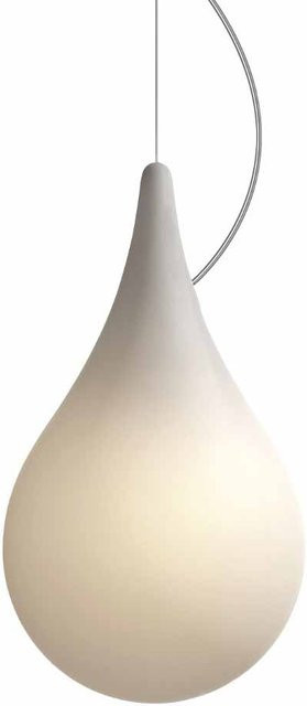 Next Liquid Light Drop-2L Pendelleuchte aus Glas und Metall in Weiß und Silber mit E27 Fassung - Bild 1