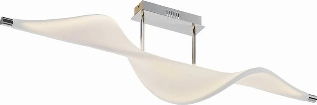 Lucande LED Deckenlampe Edano in Weiß, dimmbar, moderne 1-flammige Wohnzimmerleuchte aus Textil - Bild 1