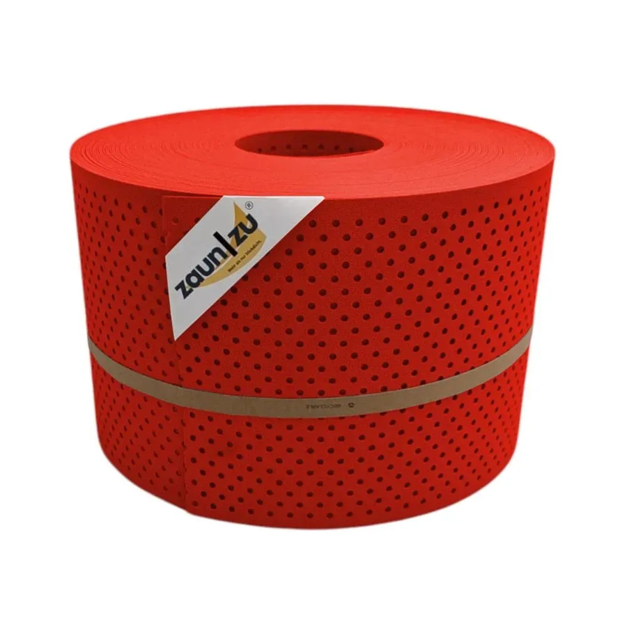 zaun zu Sichtschutzstreifen PP Premium gelocht semi-transparent Rot 50m - Bild 2