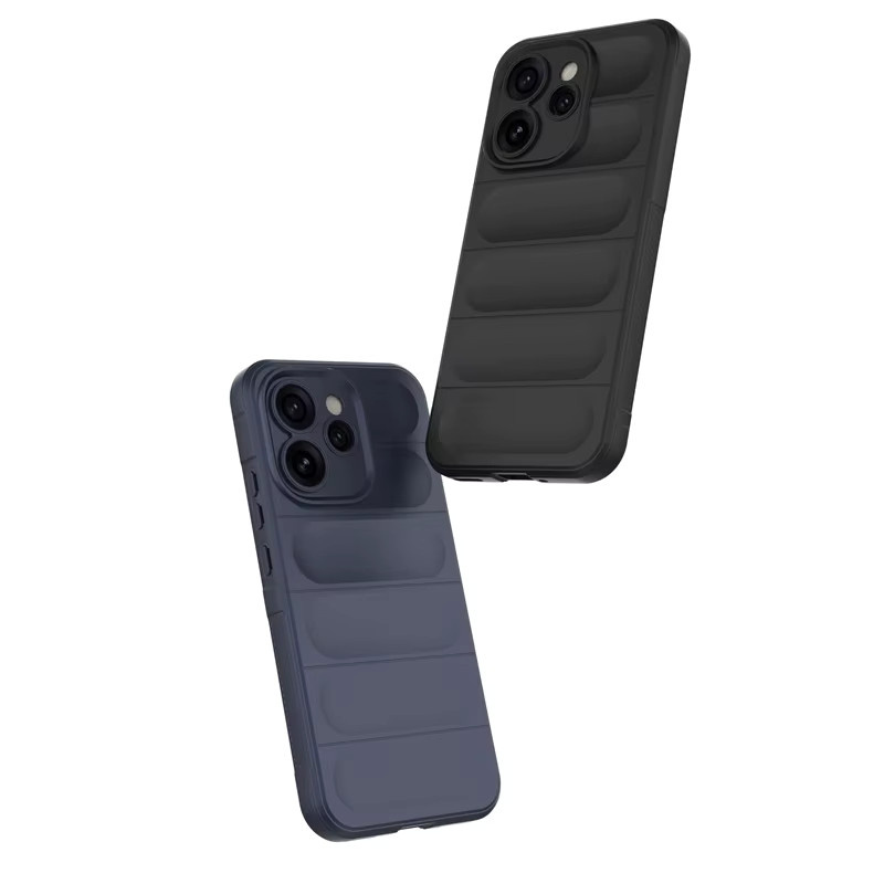 Stoßfeste Silikon Hülle für OPPO Reno 15 Pro Max in Blau und Schwarz - Bild 1