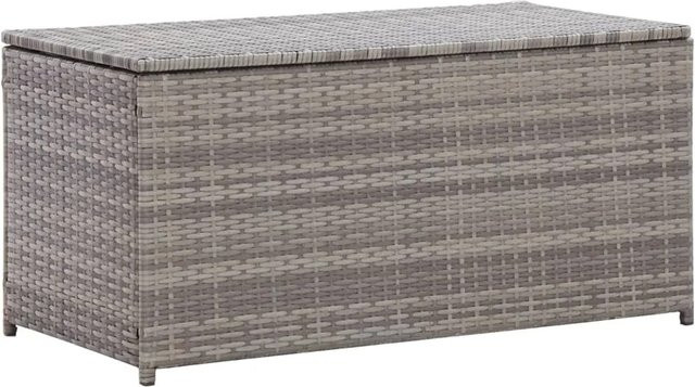vidaXL Gartenbox aus Poly Rattan in Grau mit Stahlrahmen B/T/H: 100 x 50 x 50 cm - Bild 1