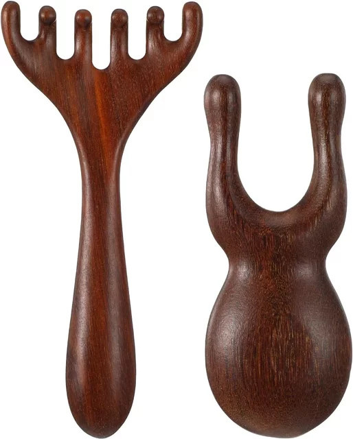 DUTRIEUX Holz-Massagegerät 2-teilig, Unisex, Gesicht, Kopfhaut, Augen - Bild 1