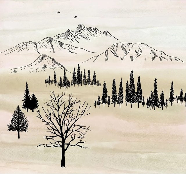 Sanders & Sanders Fototapete Landschaft Beige Vlies B: 300 cm, H: 280 cm - Bild 1