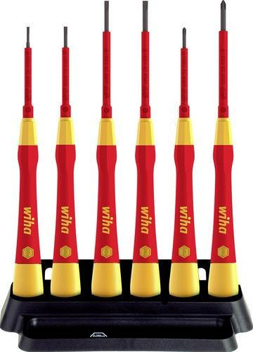 Wiha PicoFinish electric Schraubendreher-Set 7-teilig für Elektriker, VDE, Elektronik- und Feinmechanik, Farbe: Rot - Bild 1